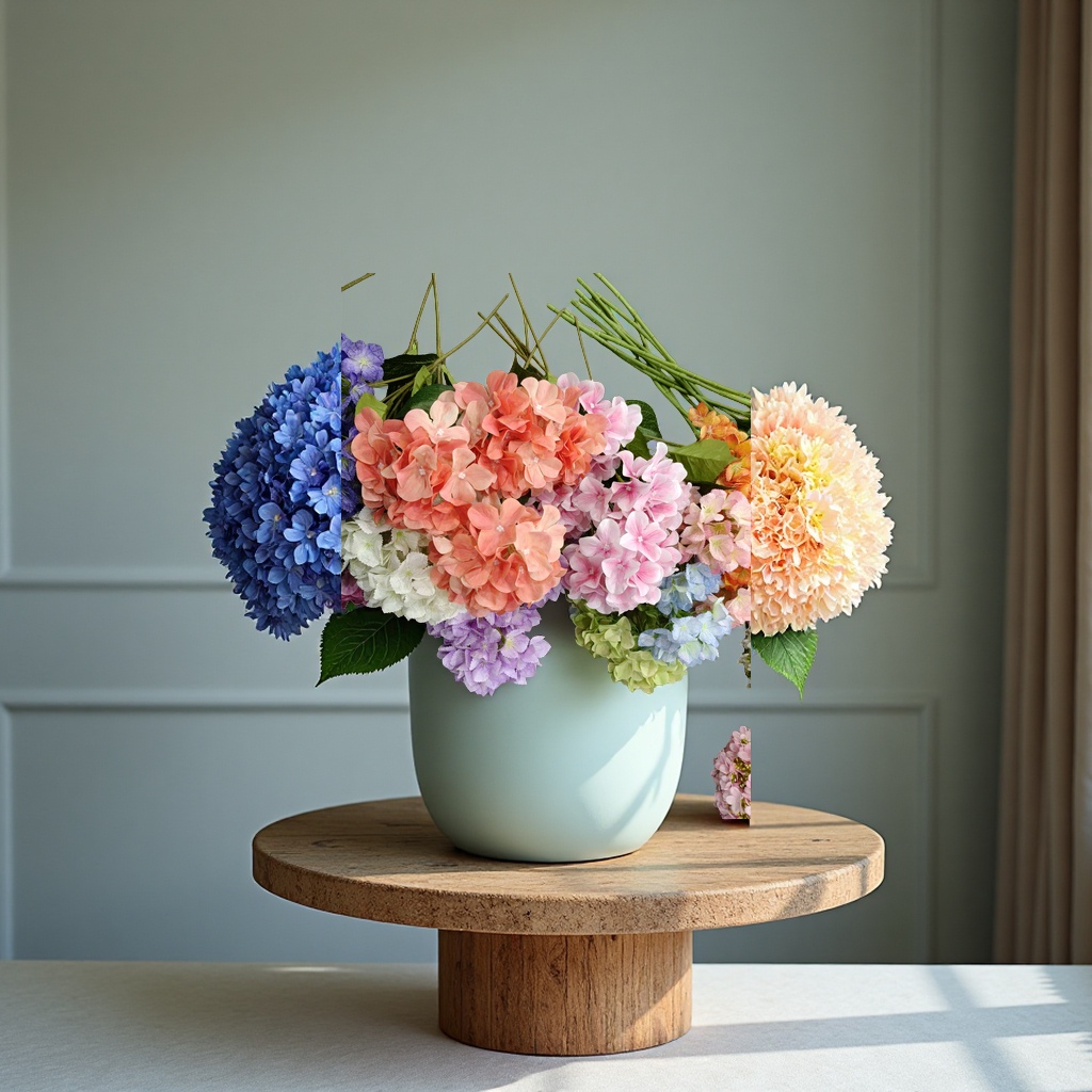 绣球花干花装饰摆件室内插花花艺素材鲜花仿真花束