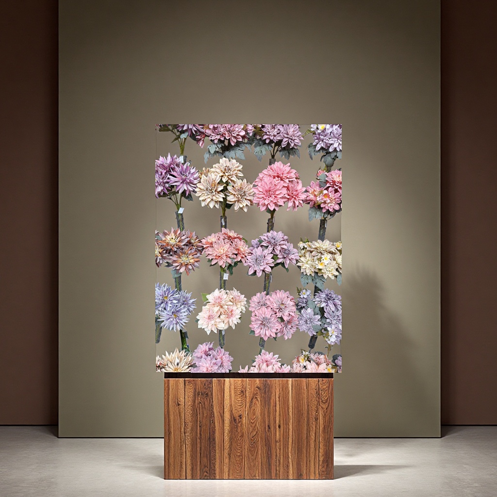 钩织仿真花郁金香拉菲草装饰假花18支装