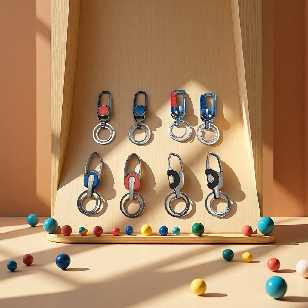 Sandgold genuine leather multi-functional keychain pendant for women, short style, European and American style