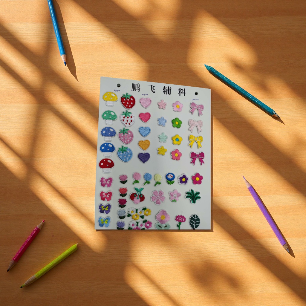 Embroidered cloth stickers, pasted embroidered stickers, embroidered stickers, hand-embroidered decorative stickers Application Scenario