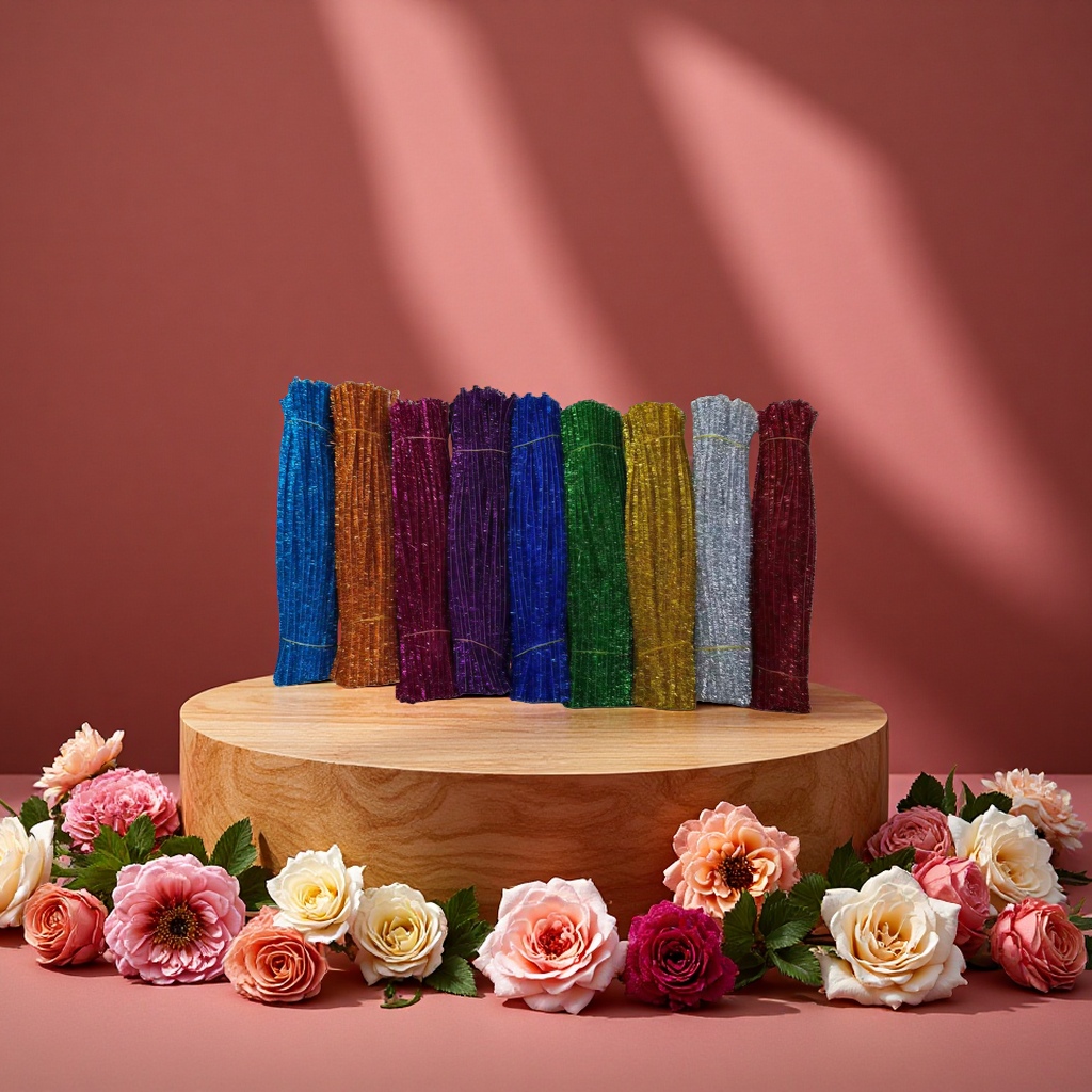 Creative home decoration items with hand-woven golden onion strips Specification image