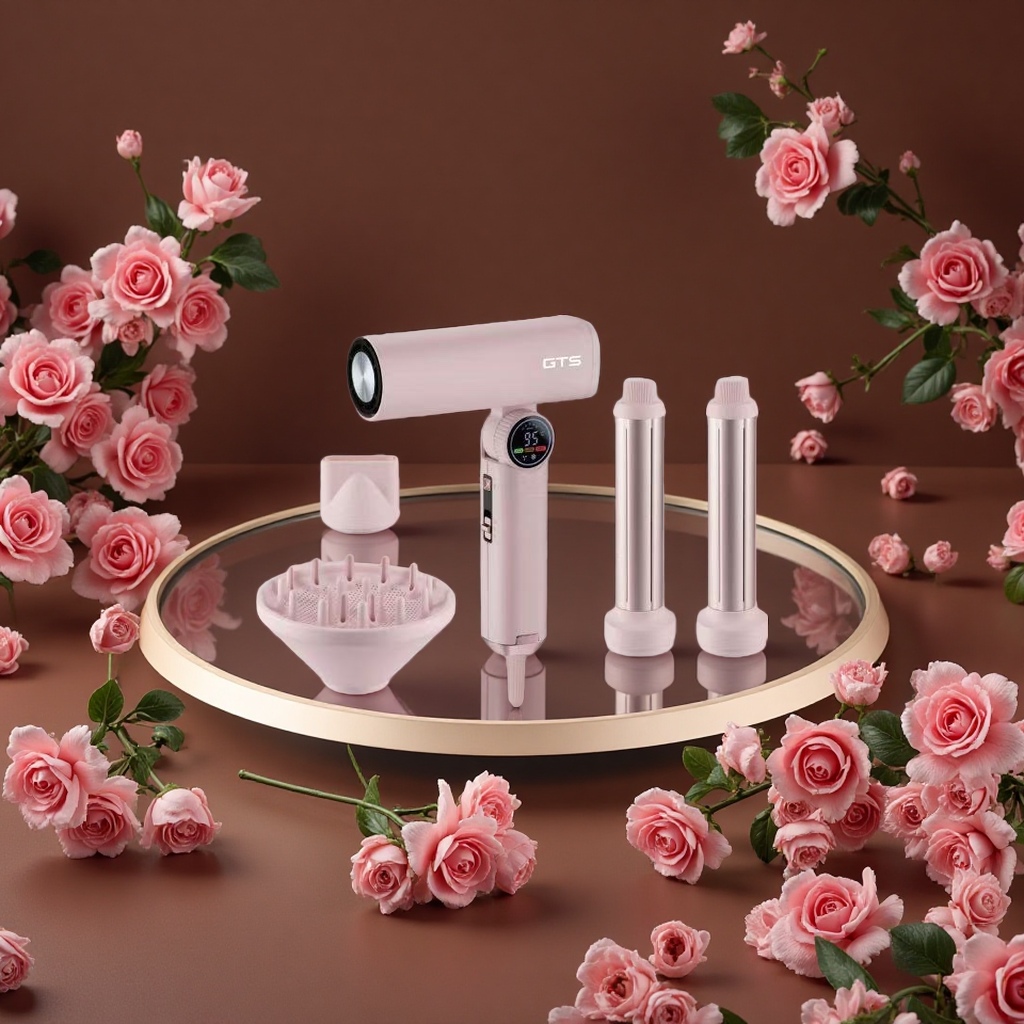 Portable hair dryer set, three-piece set, hair dryer accessory set, hair care tool combination
