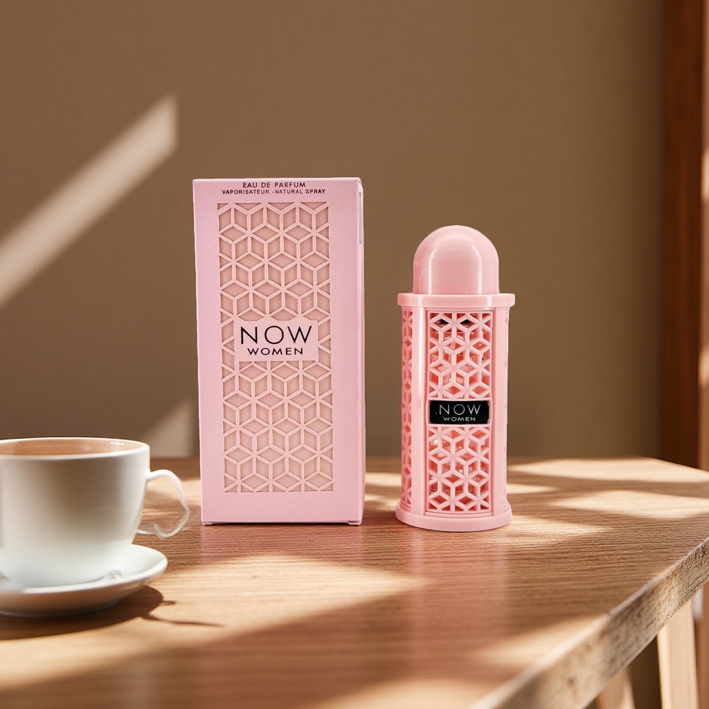 The pink packaged women's perfume is fresh, elegant and leaves a long-lasting fragrance