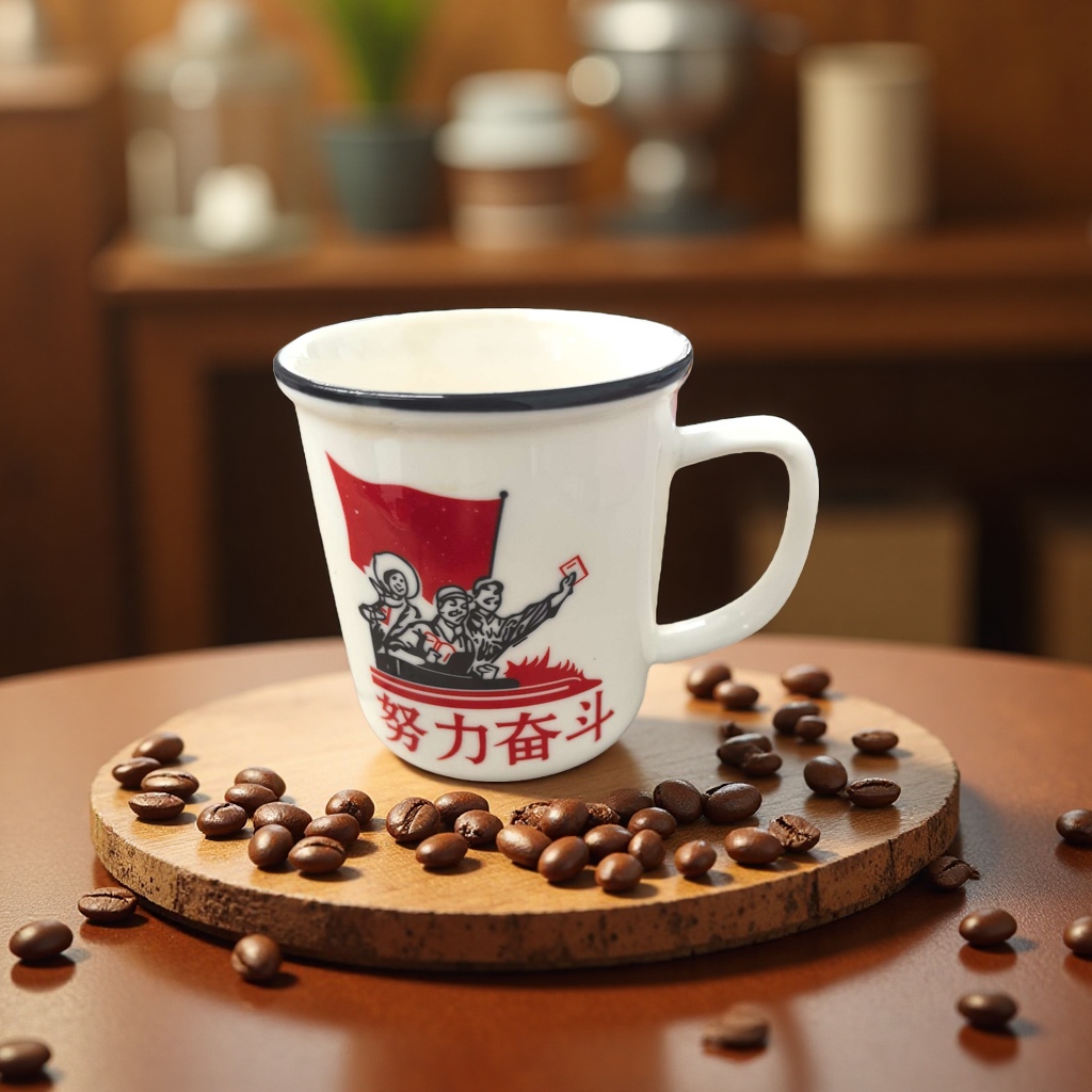 陶瓷咖啡杯搅拌杯保温杯杯子日常家用办公便携大容量