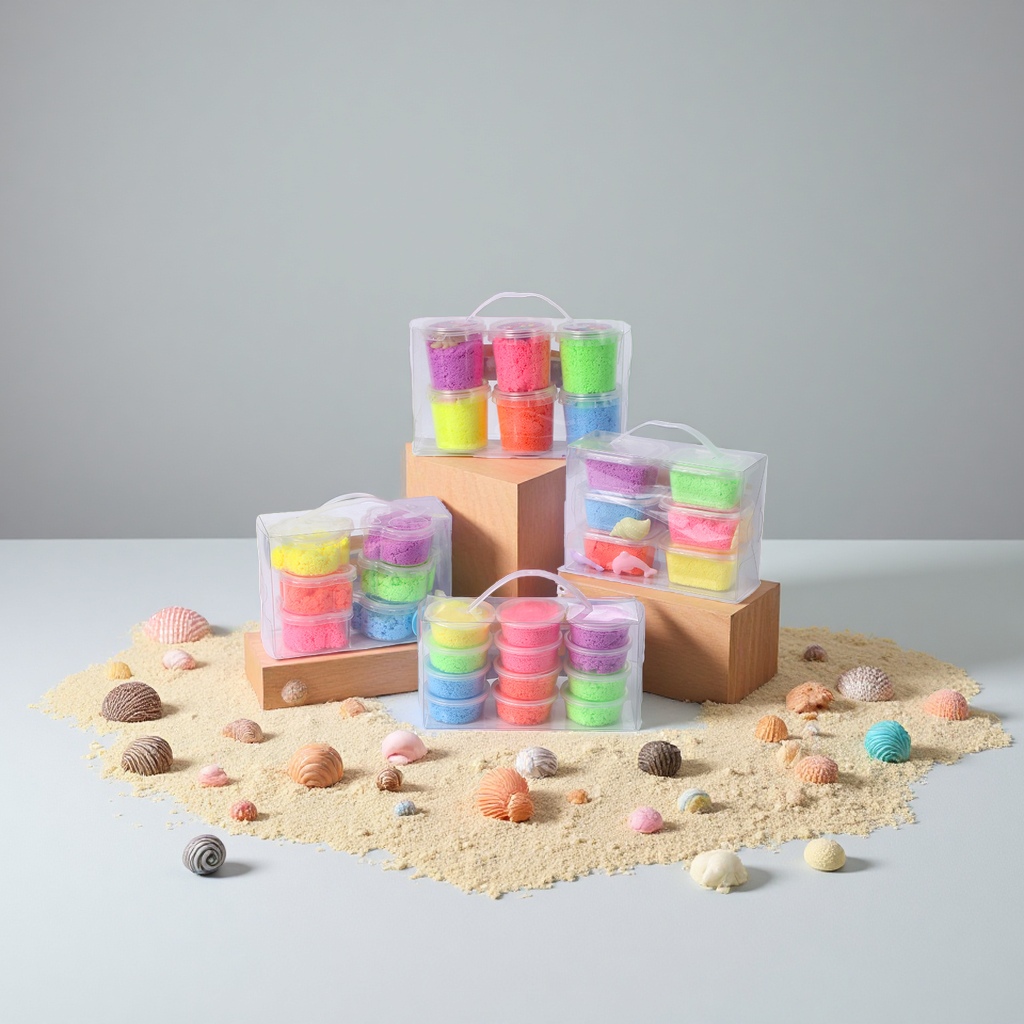 四季雪儿童安全太空沙玩具正品PVC手提套装益智科教沙画水彩彩绘