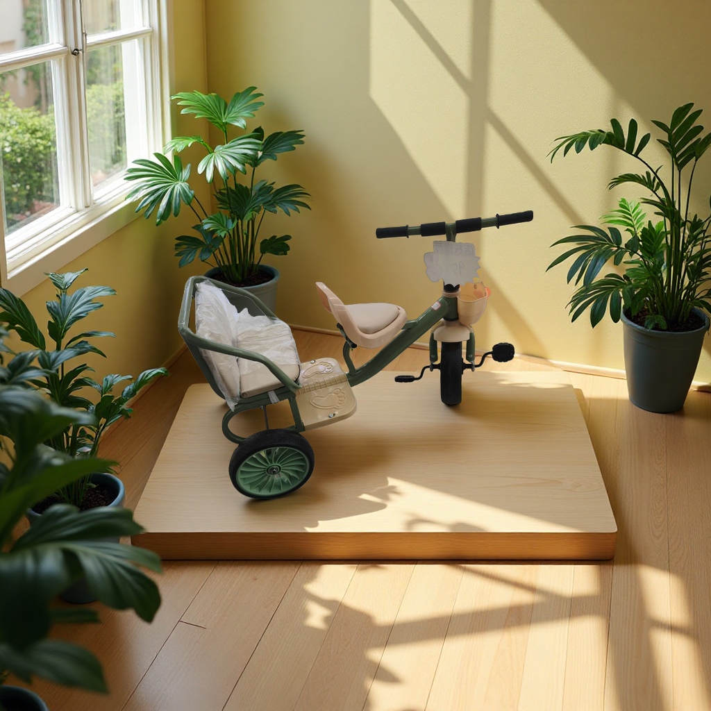 儿童三轮车遛娃车婴儿款老年人专用三轮车