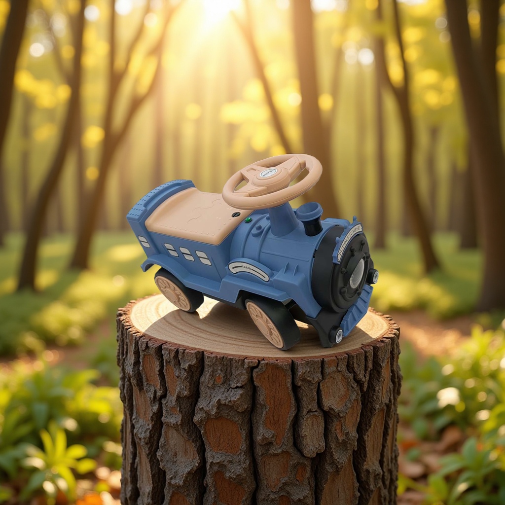 Little train toy, educational early childhood children's track assembly building blocks details Picture