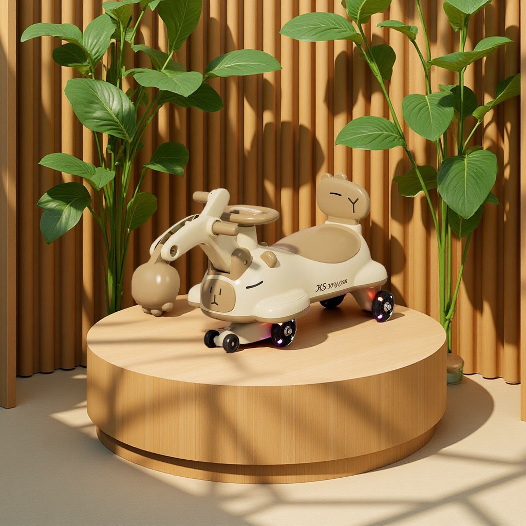 澄海玩具挖机车手拖车扭扭车轮滑车挖掘机