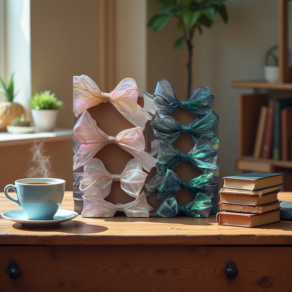 The bow hair accessory is cute and sweet for girls. The hair band is fashionable and versatile for girls Specification image