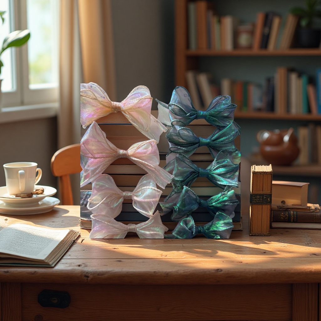 The bow hair accessory is cute and sweet for girls. The hair band is fashionable and versatile for girls details Picture