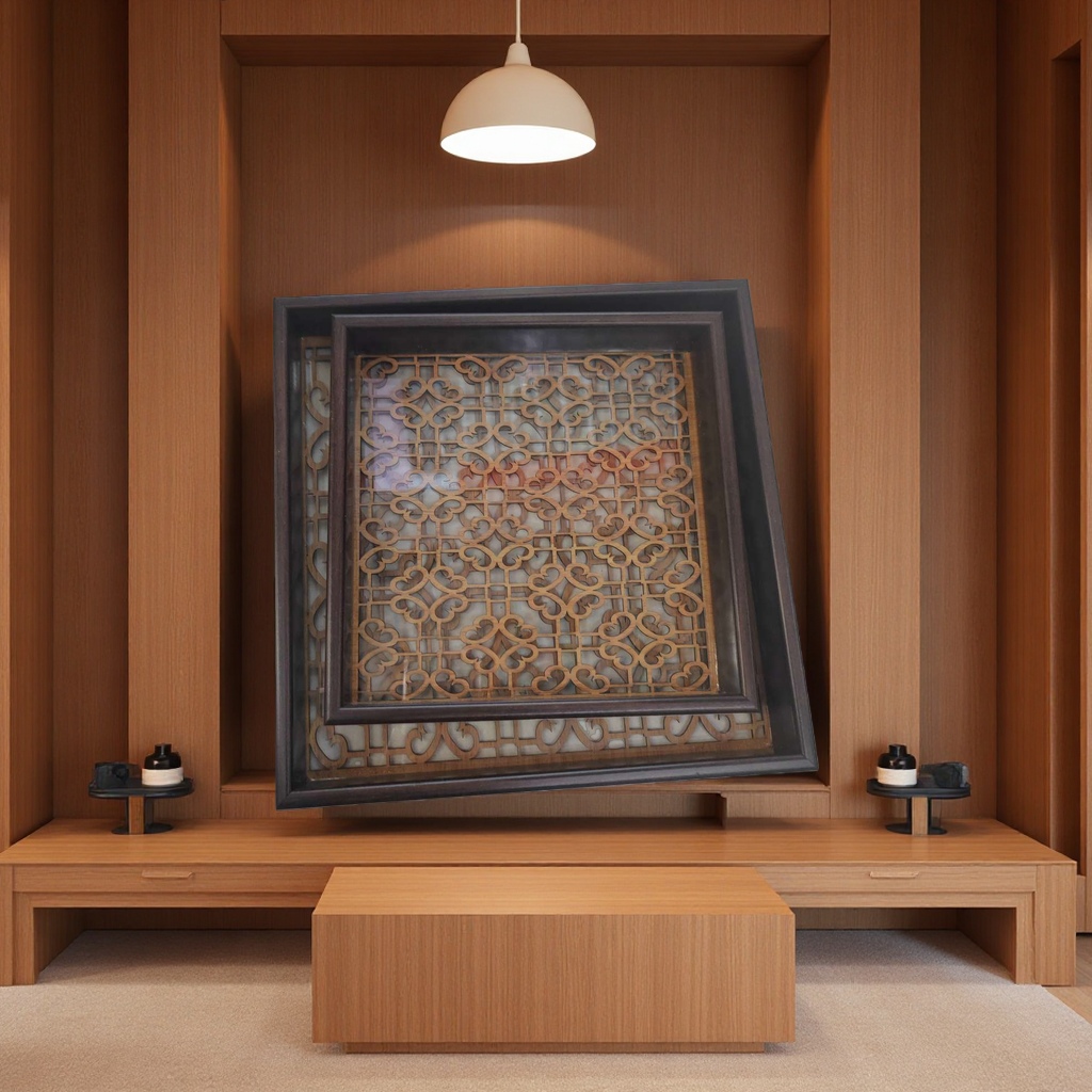 木纹工艺摆件托盘礼品香炉亚克力镜装饰托盘