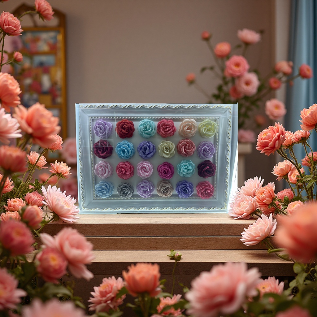 仿真花礼盒实物图