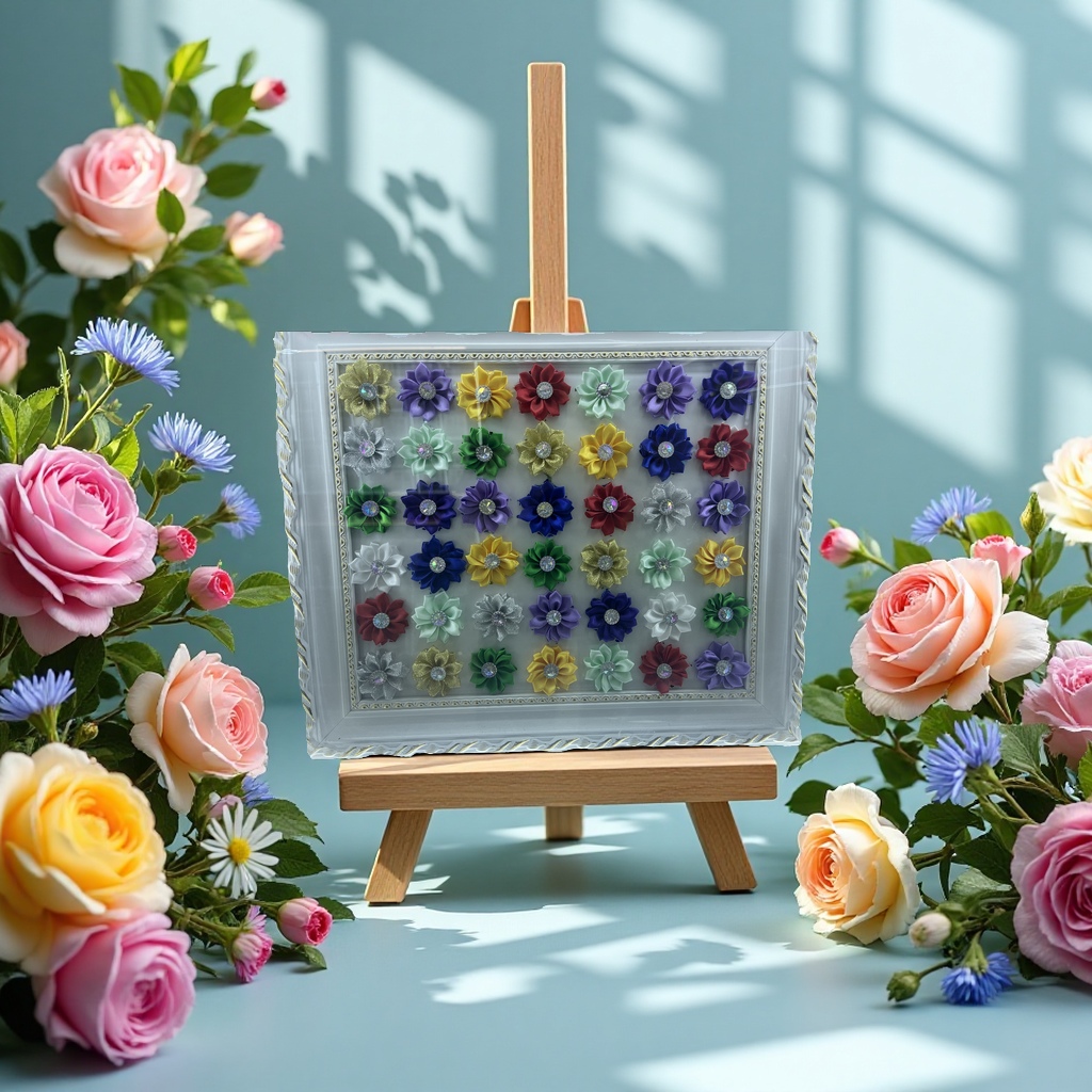 手工花朵细节图