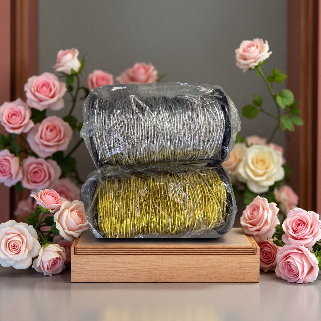 3.0松紧金银线编织绳手工DIY创意装饰线