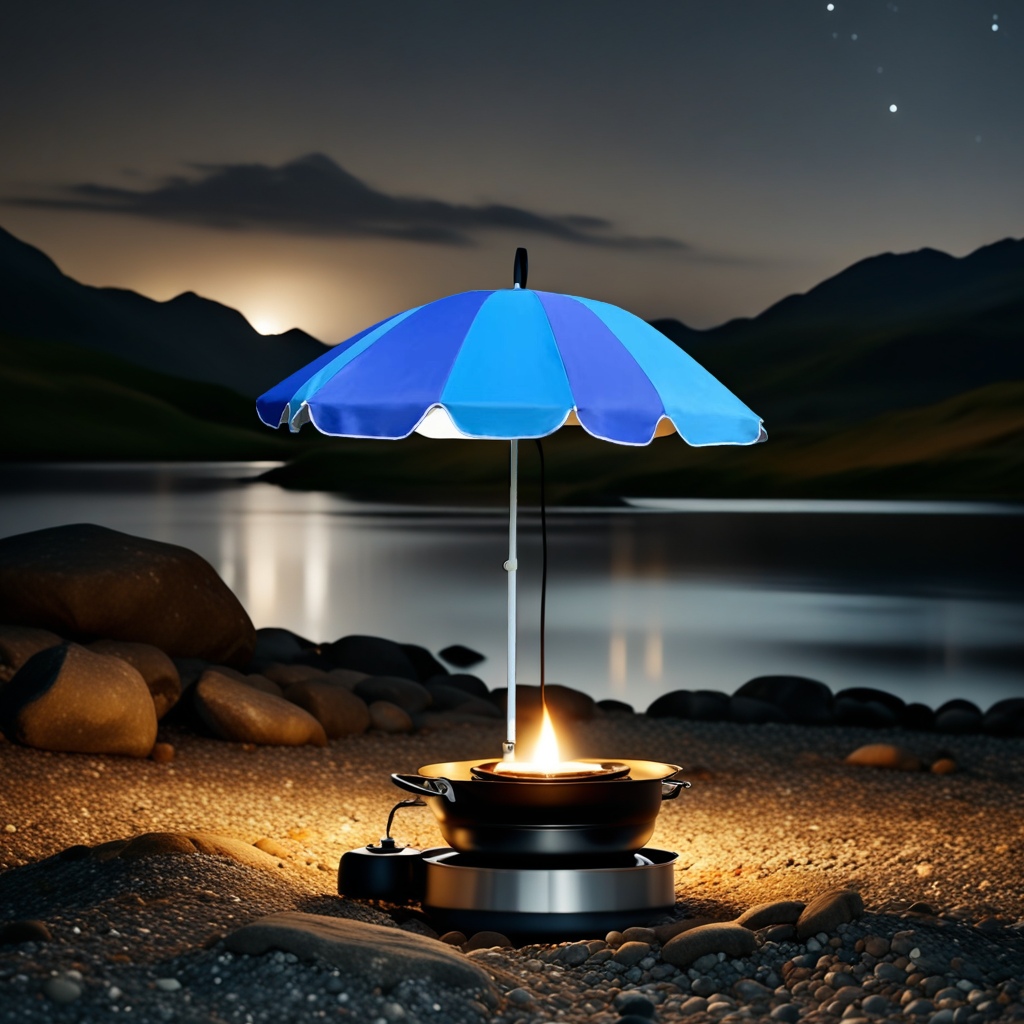Large-sized thickened sunshade umbrella with UV protection for both sunny and rainy days Application Scenario