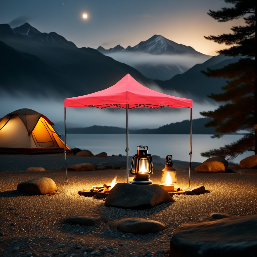 Four-legged tent outdoor camping windproof and warm thickened rain shelter Application Scenario