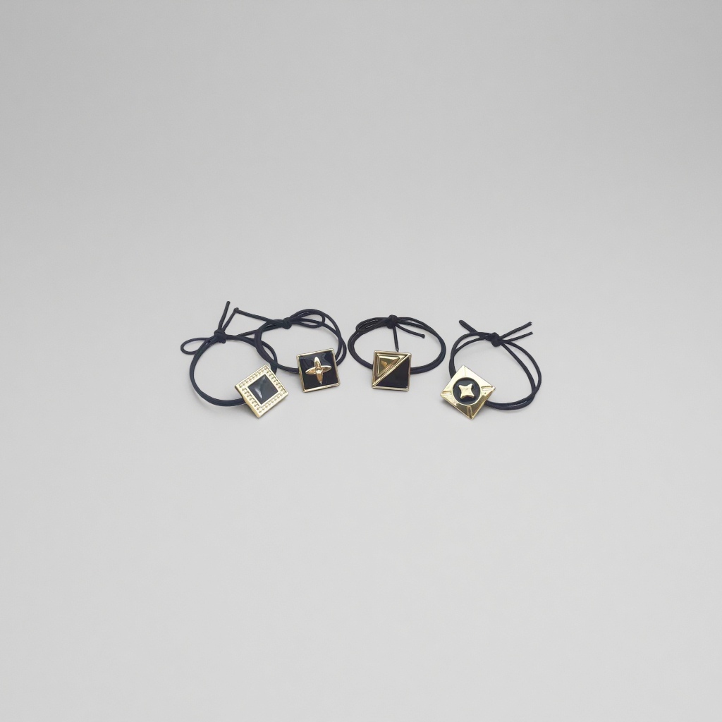 金属扣发绳简约时尚发饰女款防滑牢固发带女生束发工具