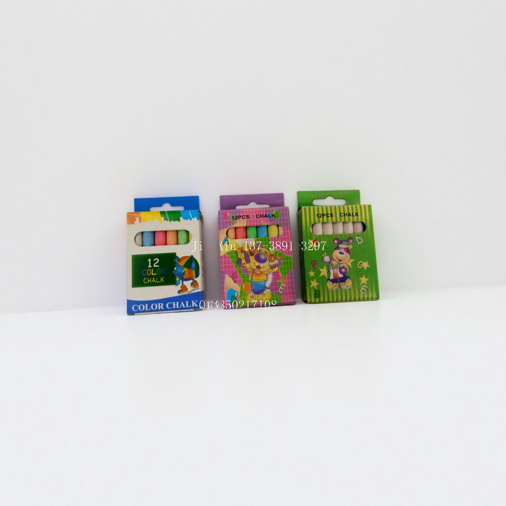 chalk5-7粉笔彩盒包装粉笔白色书写教学用