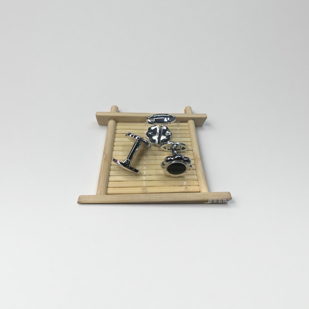 衬衫袖扣男士简约商务金属袖扣男款时尚礼品盒装