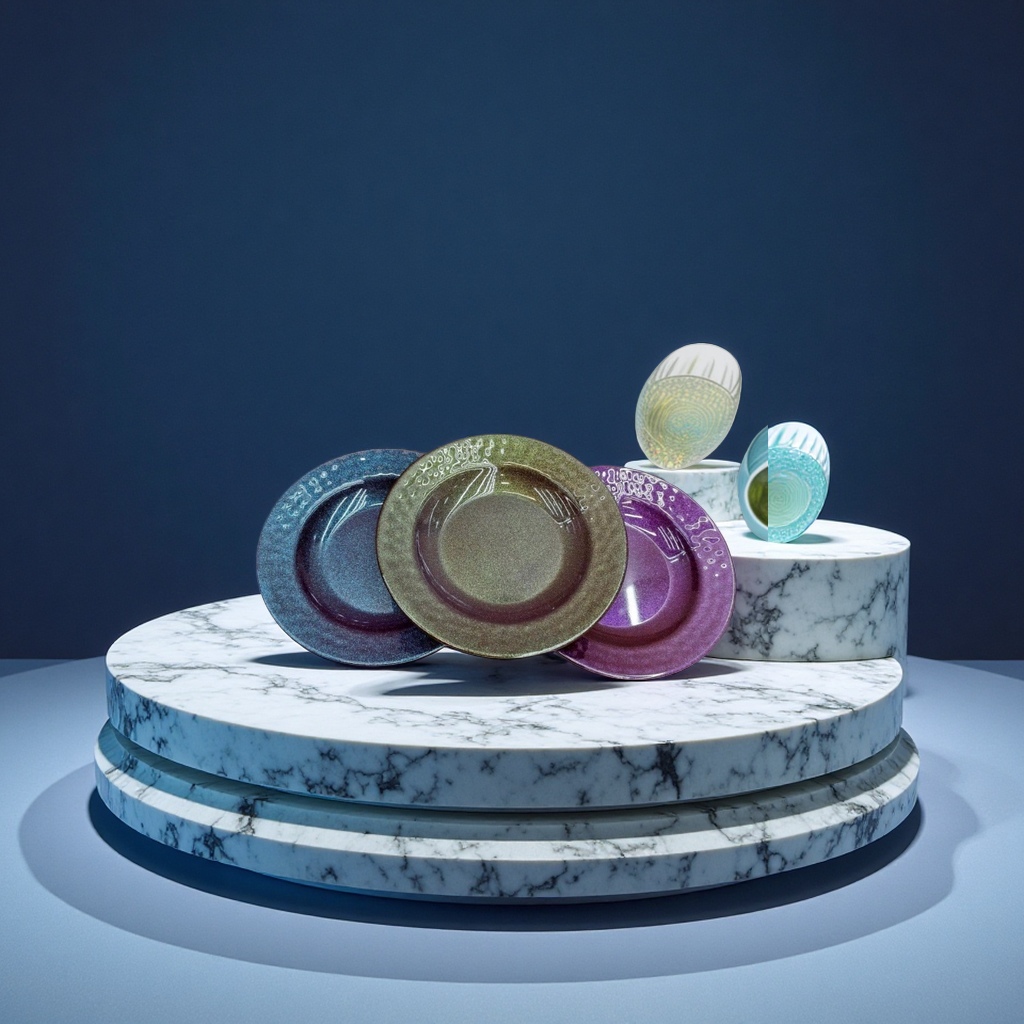 果盘/塑料杯/干果摆放盘/竹制品/创意塑料水果盘产品图