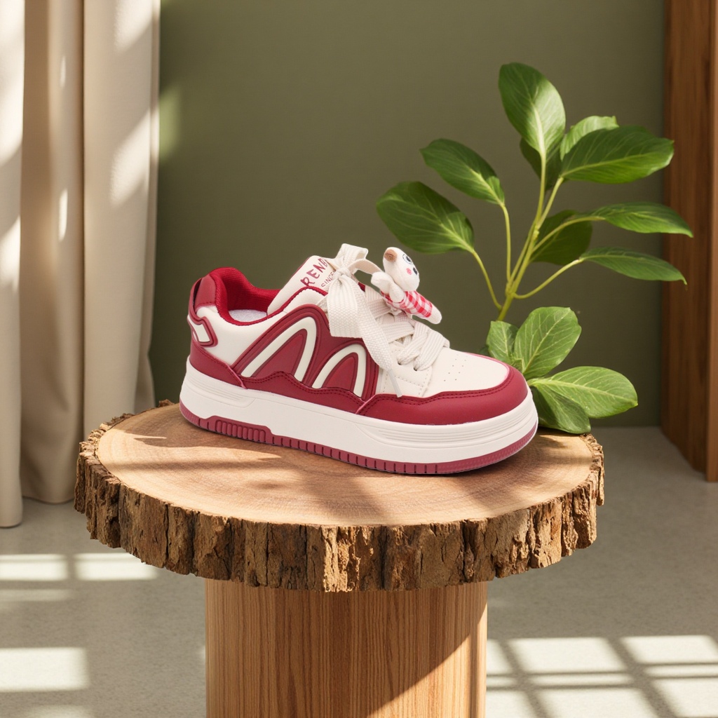 Humanistic leather women's sneakers are classic and retro casual shoes Specification image