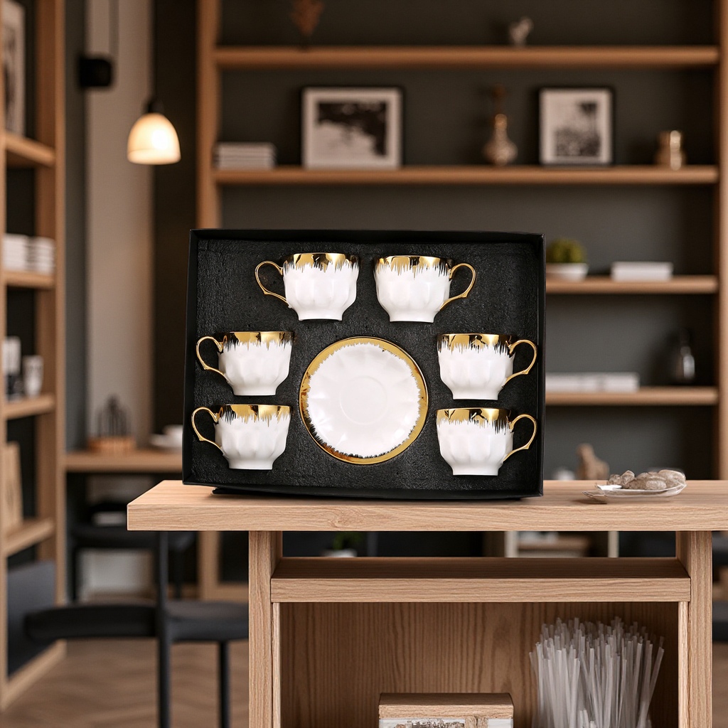 Simple cerámica taza y plato set Medio Oriente saudita té regalo de la tarde 180cc taza de agua taza set pareja taza
