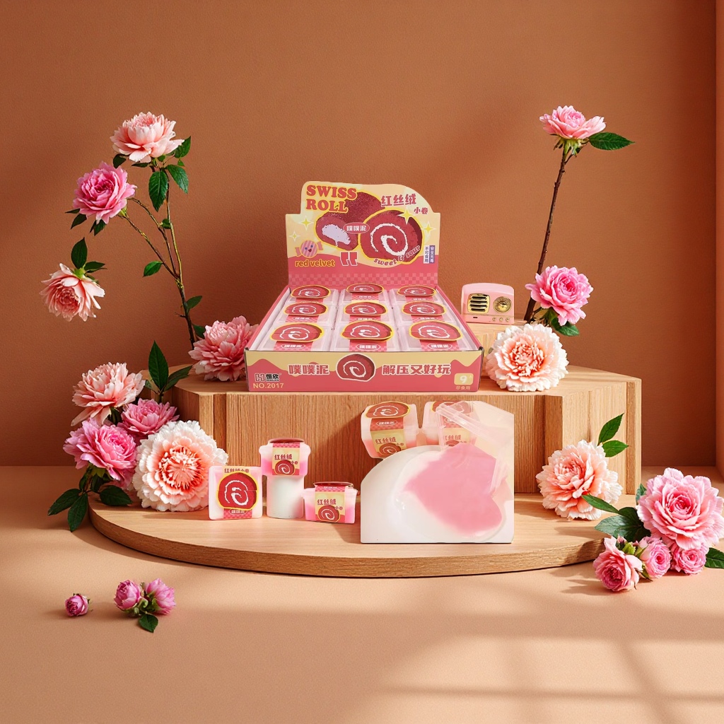 现货批发高颜值甜品系列水晶泥史莱姆儿童diy益智玩具套装起泡胶