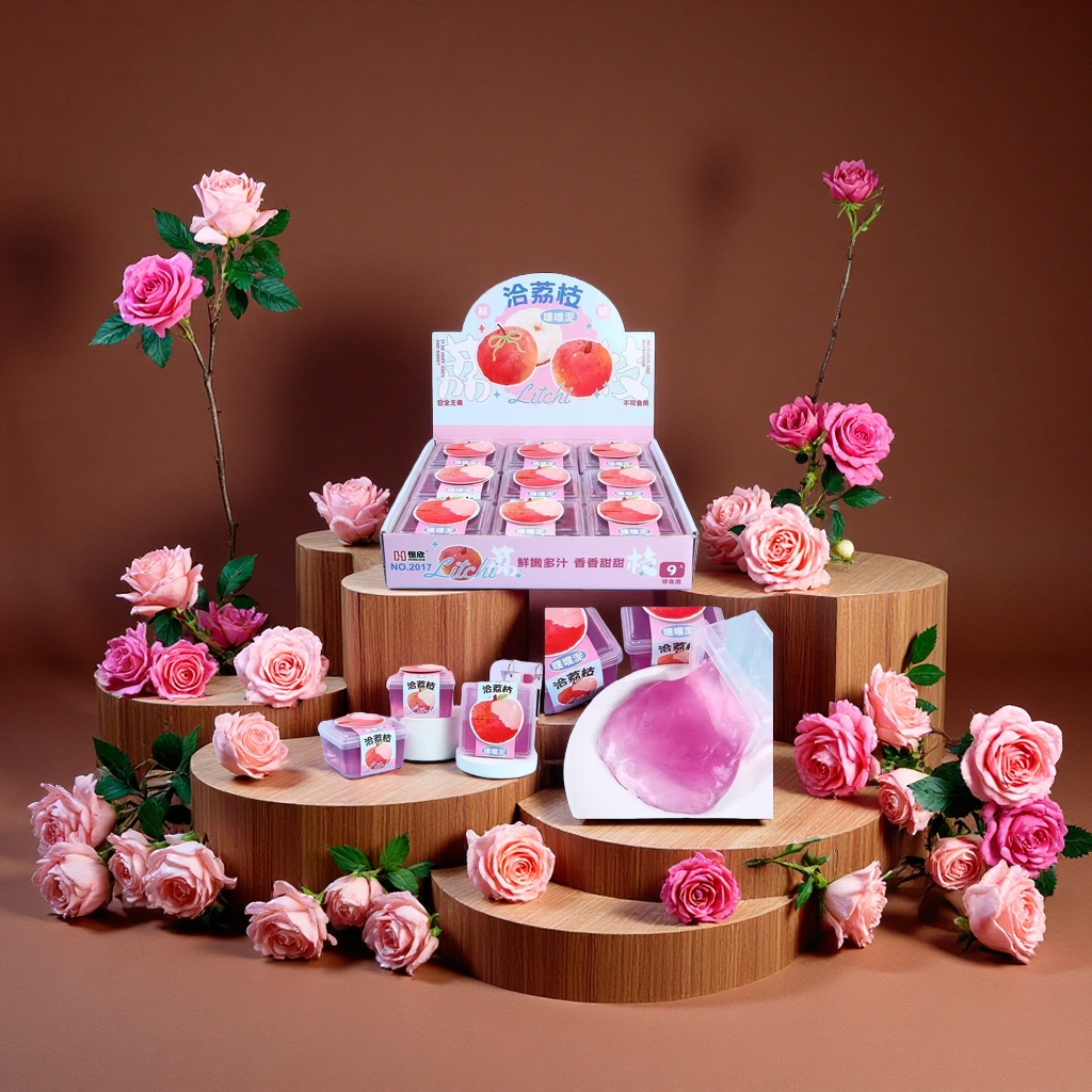 高颜值儿童DIY益智玩具套装水晶泥史莱姆甜品系列现货批发起泡胶