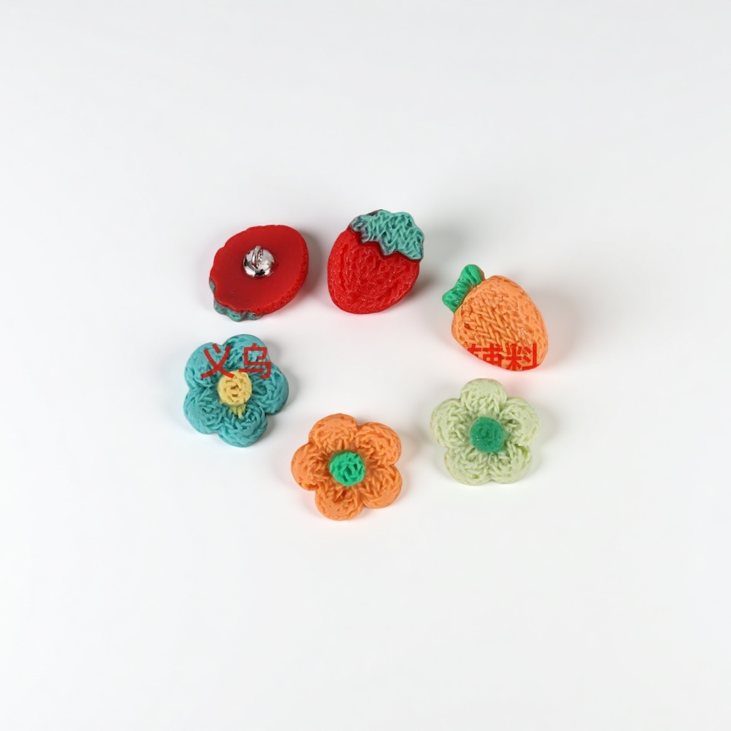 20-piece set of cartoon color button children's clothing decorative accessories details Picture