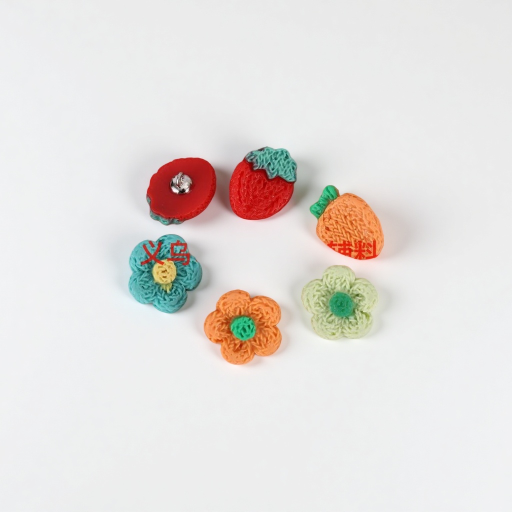 20-piece set of cartoon color button children's clothing decorative accessories