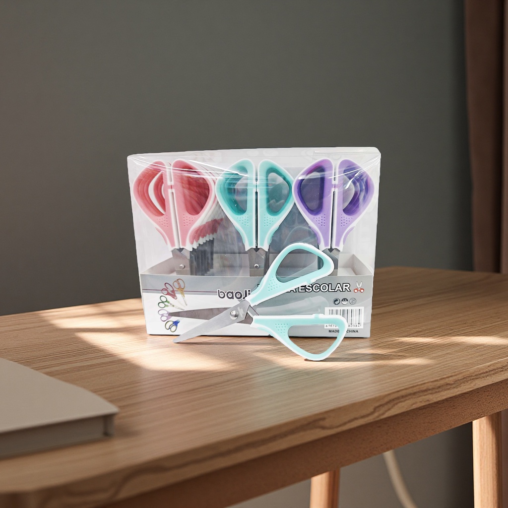 玫瑰剪刀儿童手工剪刀文具剪刀安全圆头学生用