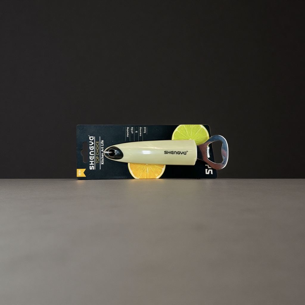 Round-head soda bottle opener, a household anti-slip stainless steel bottle cap magic tool