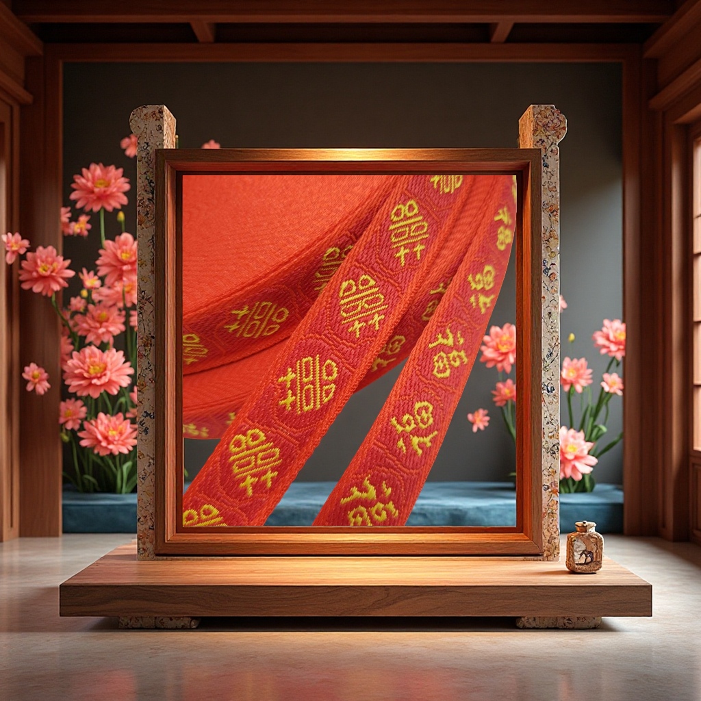 Ethnic-style jacquard webbing details Picture