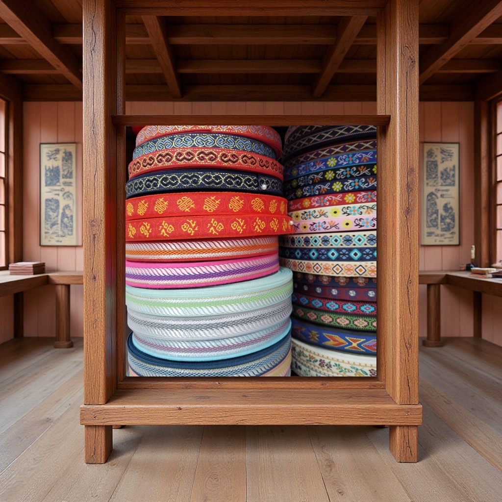 Ethnic-style jacquard webbing Specification image