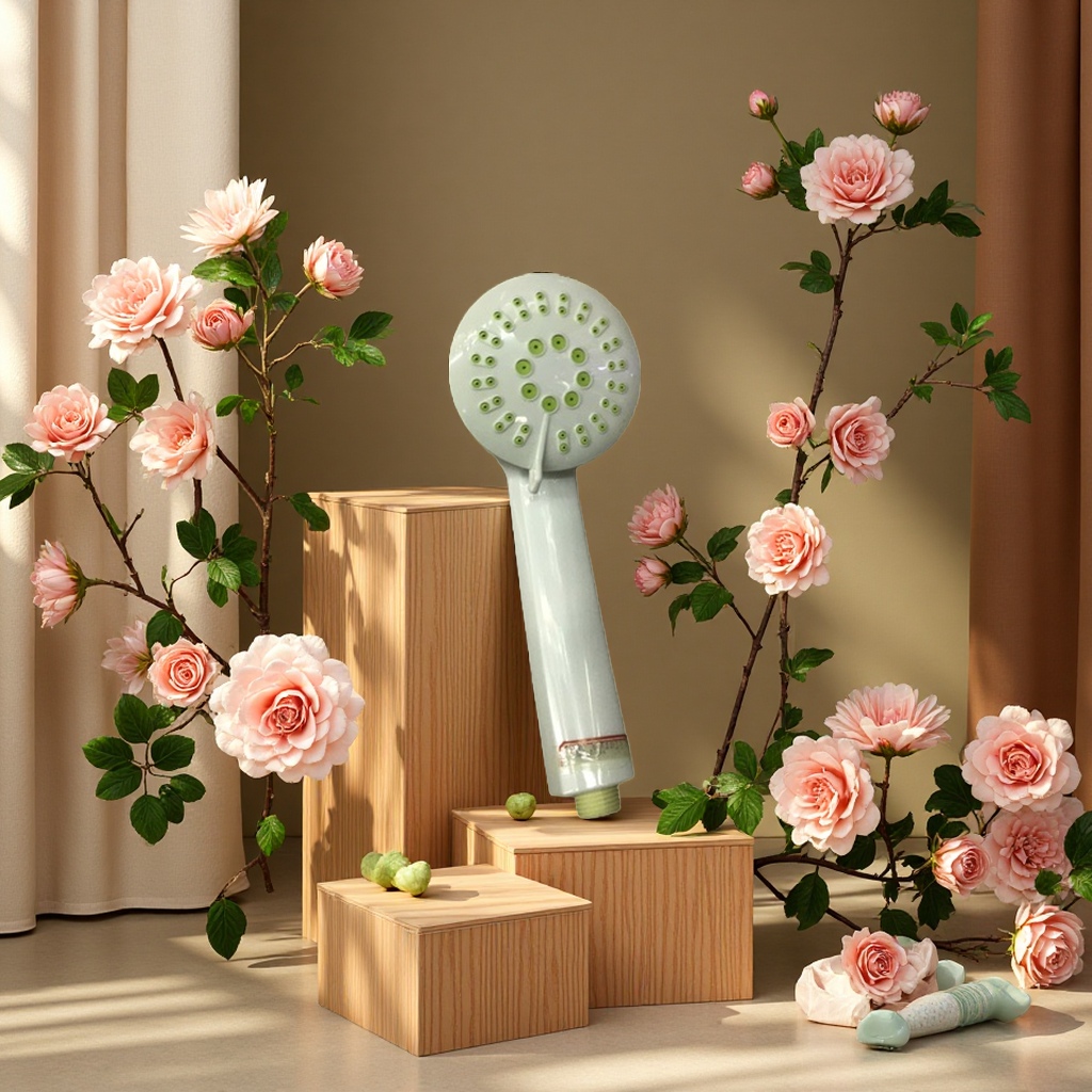 塑料花洒恒温节水浴室淋浴头家用不锈钢喷头水压稳定