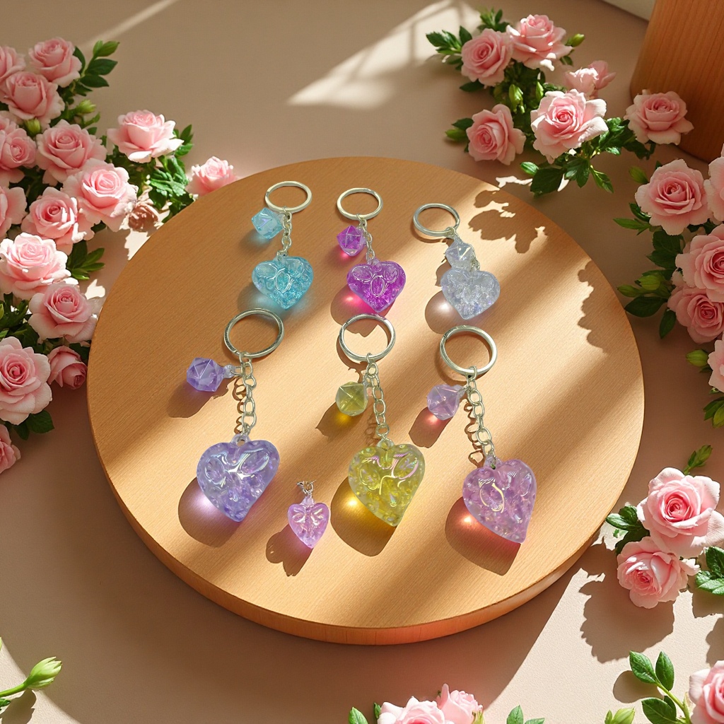 茉莉花香钥匙扣可爱挂饰小清新车载装饰品