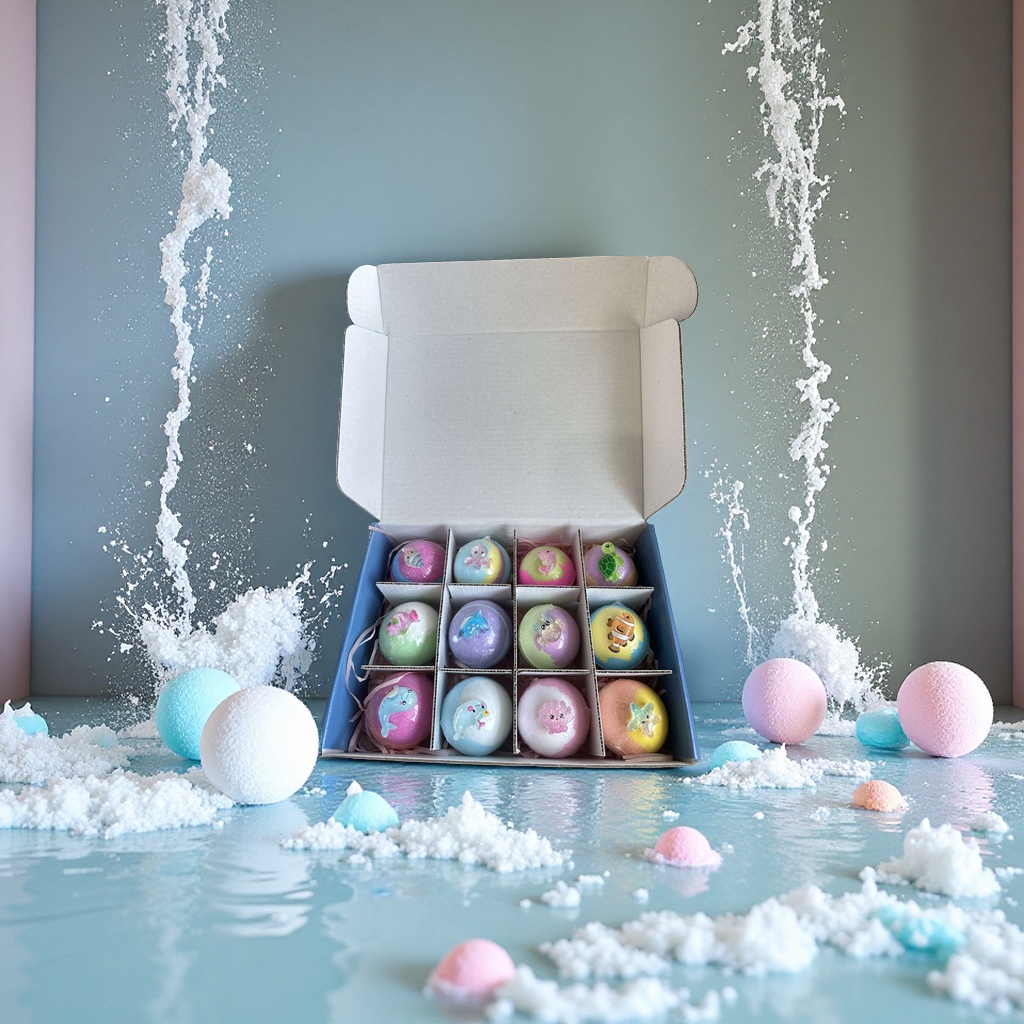 Limited edition cute and soothing collectible toy bath balls with trendy figurines blind box Specification image