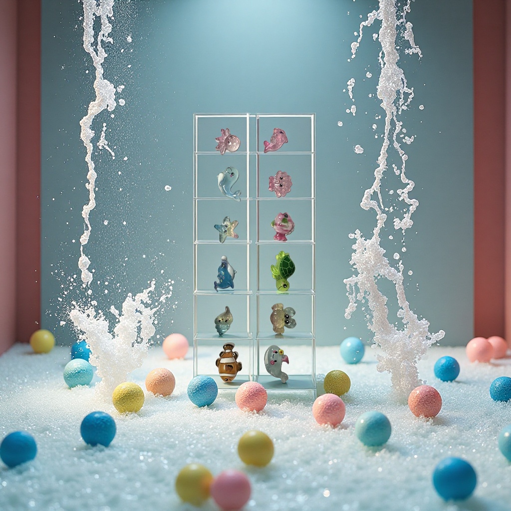 Limited edition cute and soothing collectible toy bath balls with trendy figurines blind box Application Scenario