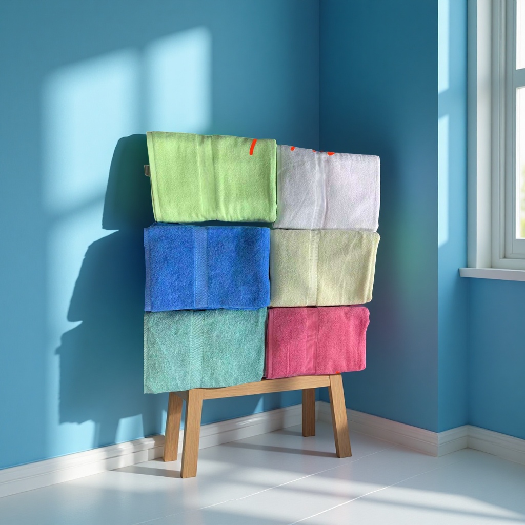 Thick, large-sized, absorbent, soft household towel made of pure cotton for family use details Picture