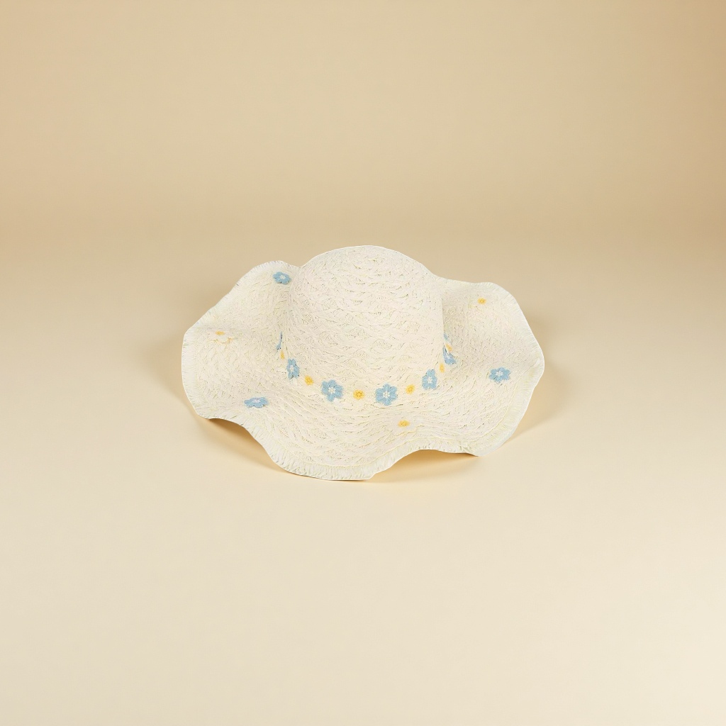 Women's large-brimmed wide-edge sun-drying casual vacation hat with straw hat, sun hat and sun protection hat Item Picture