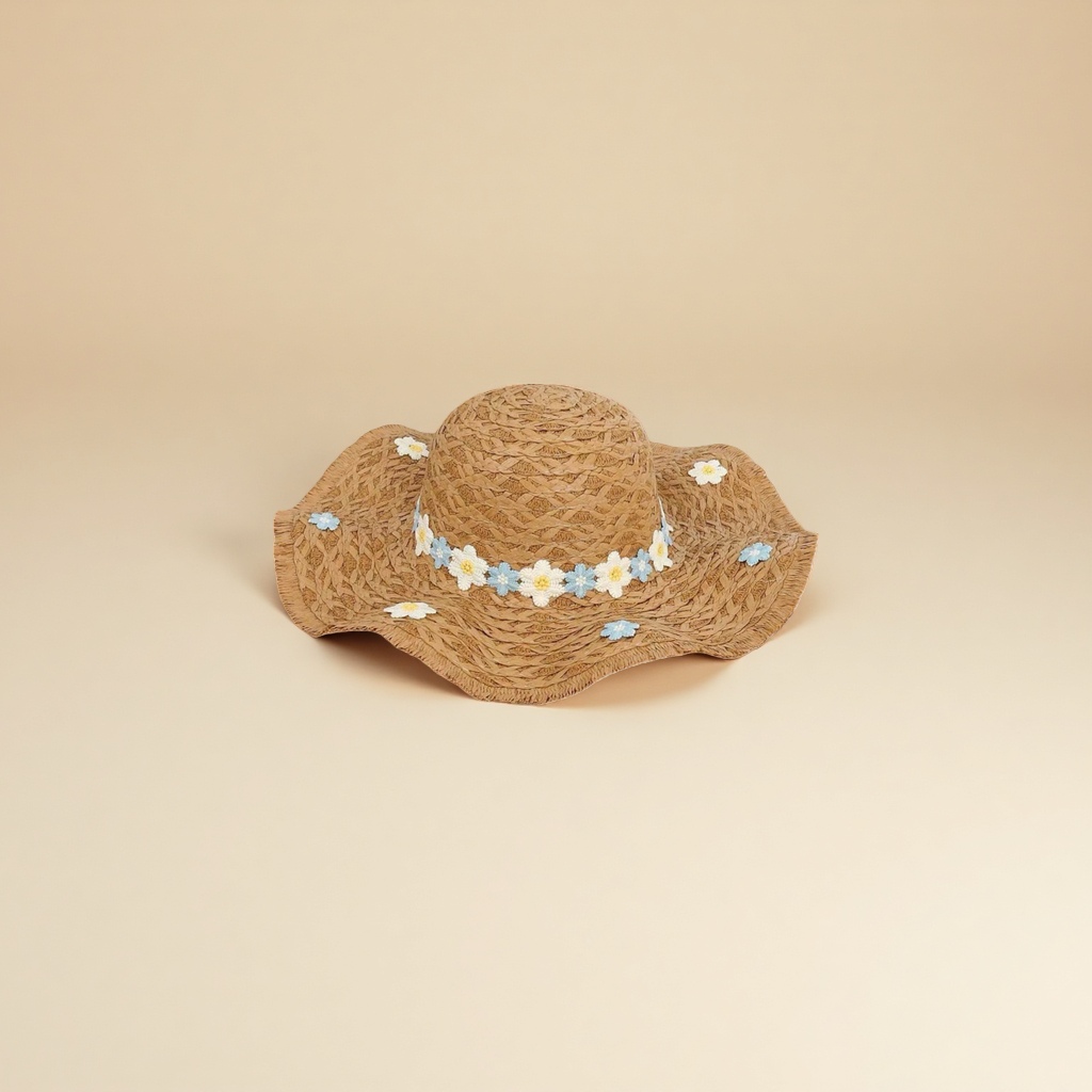 Women's large-brimmed wide-edge sun-drying casual vacation hat with straw hat, sun hat and sun protection hat Application Scenario