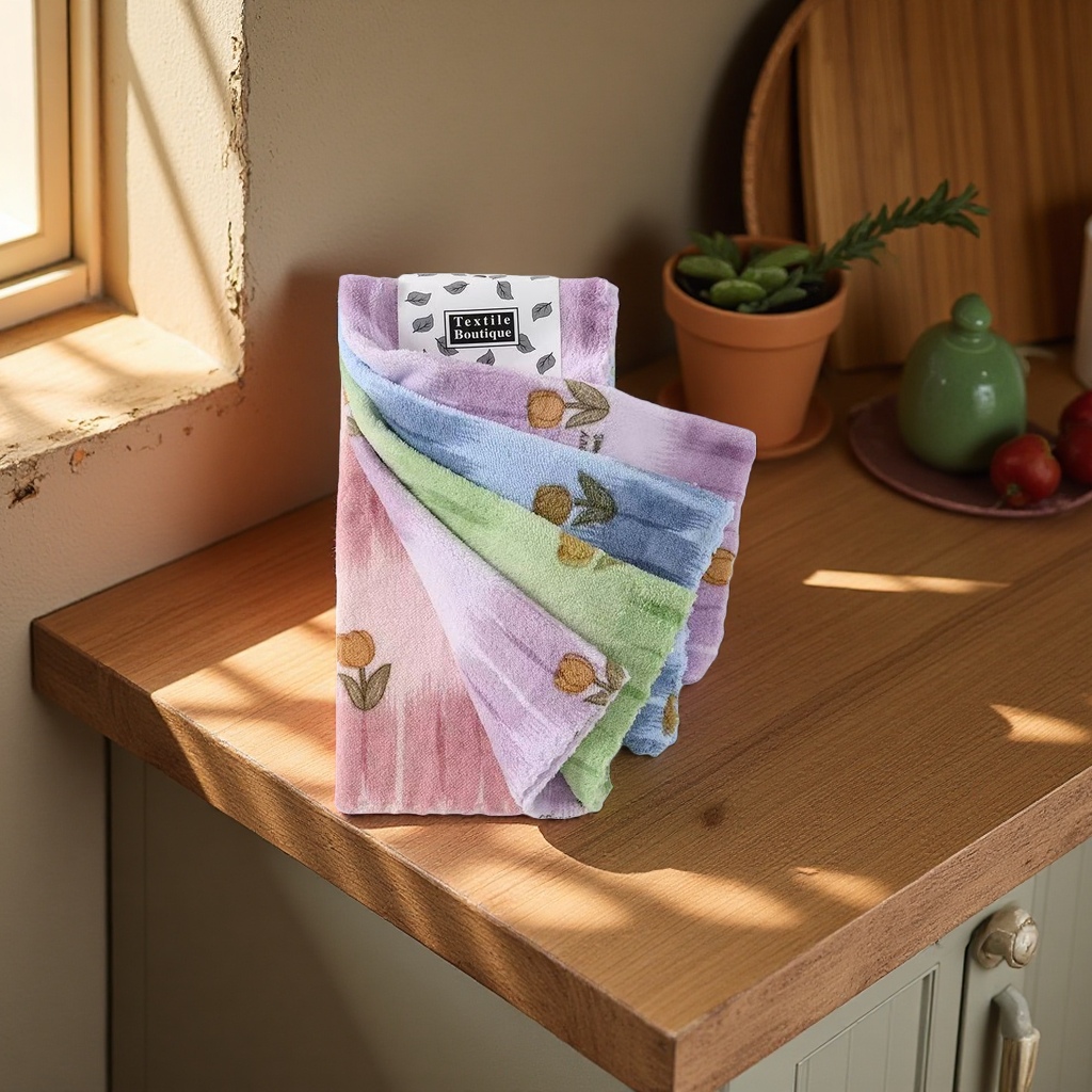 印花抹布细节图