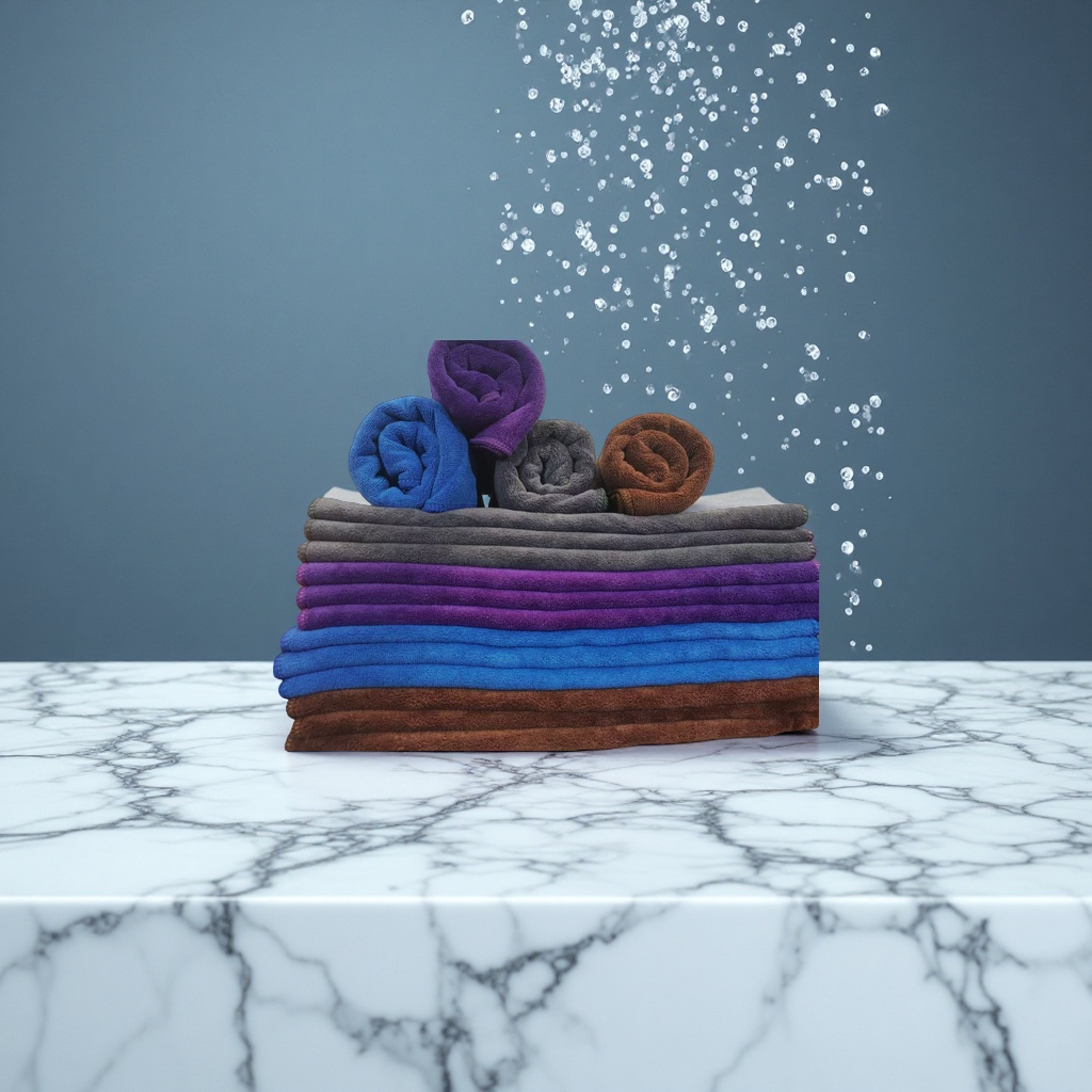 Car wash towels are made of ultra-fine fibers, which are soft, highly absorbent and durable. They are essential for cleaning cars Specification image