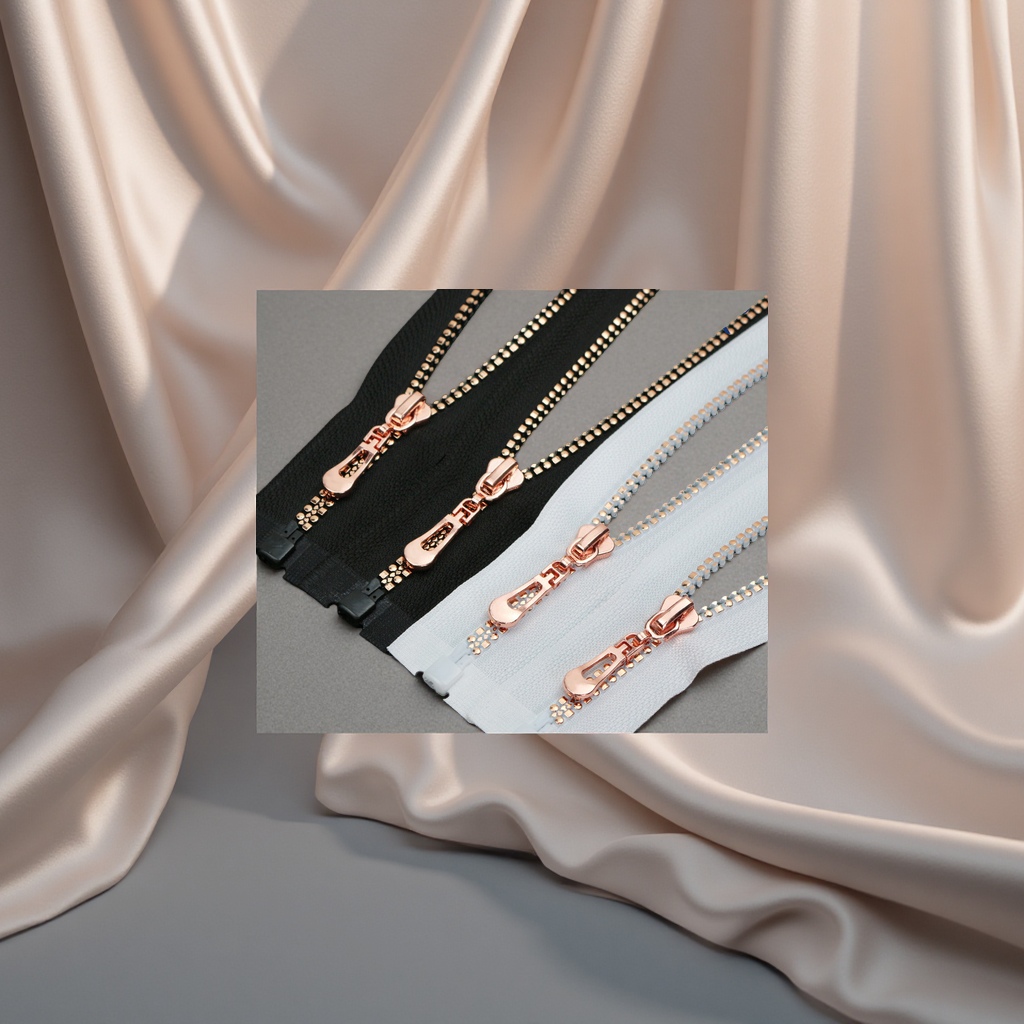 Rose gold square tooth pull chain Specification image
