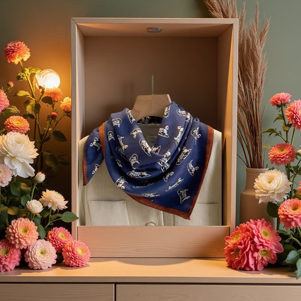 Cashmere scarf for women, thick and warm, fashionable and versatile long scarf for autumn and winter Application Scenario