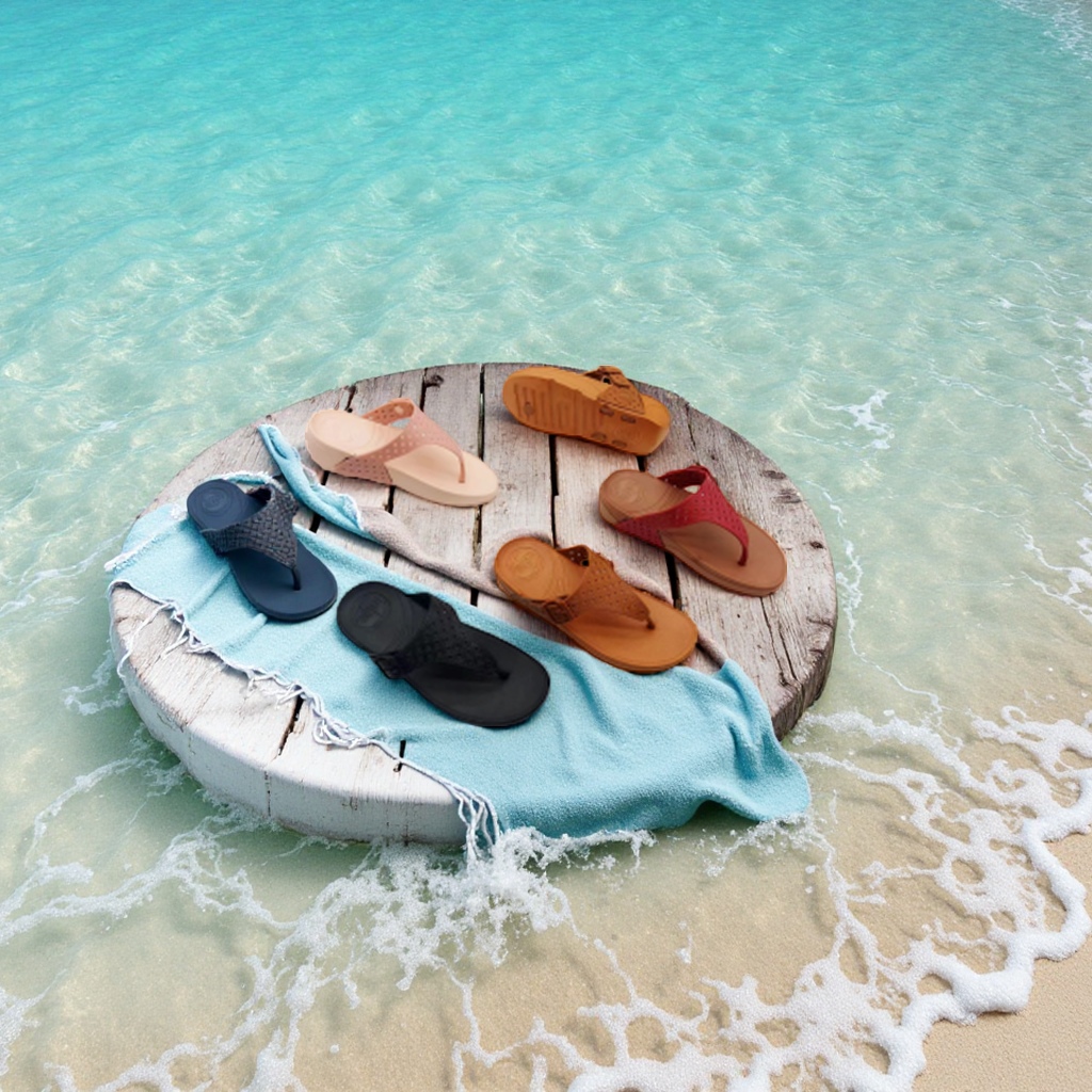 Summer fashion and versatile sandals and slippers for women, beach-style flip-flops for women details Picture