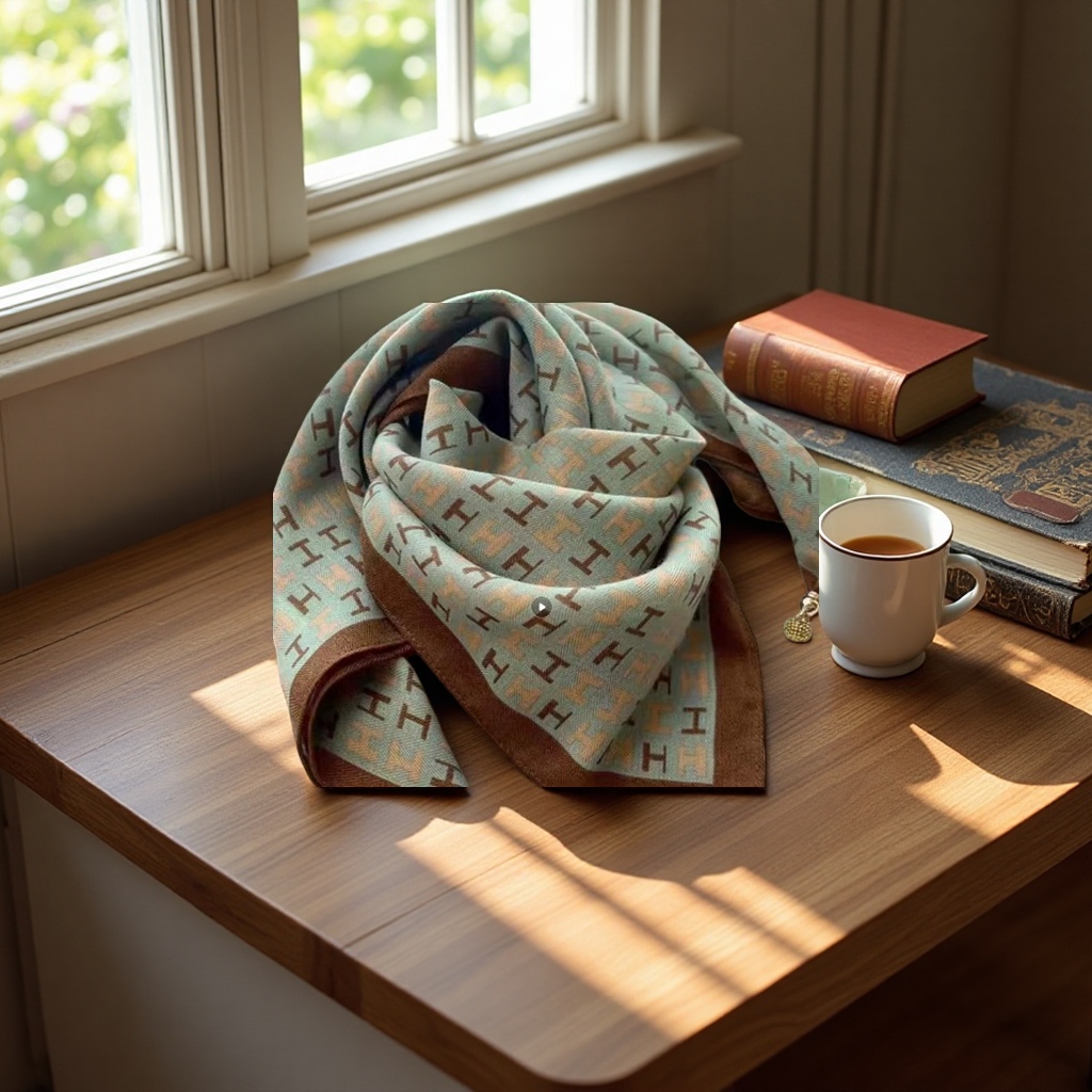 Thickened cashmere scarf for warmth, a fashionable and versatile winter scarf for ladies Application Scenario