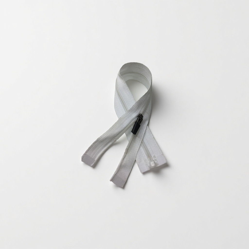 Nylon open zipper anti-counterfeiting label, large transparent ZIpper, 20cm Specification image