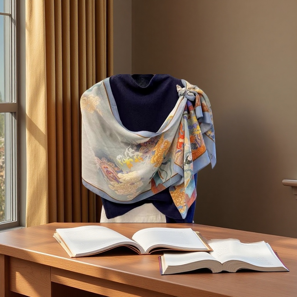 Chal de moda mujer engrosamiento bufanda caliente invierno versión coreana lana chal tamaño grande holgado lánguida Specification image