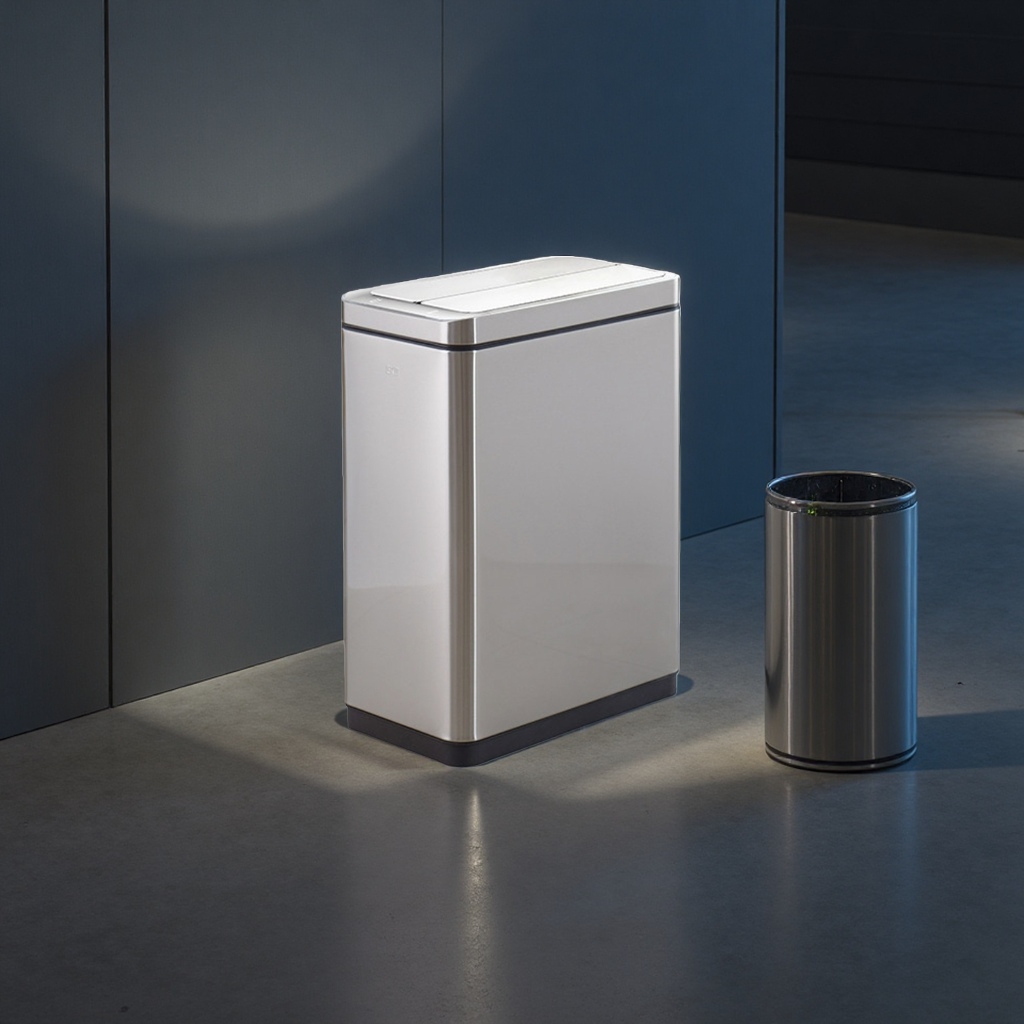 240-liter large-capacity trash can, foldable with lid for home kitchen and bathroom details Picture